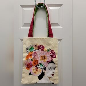 NWT ASHLEY LONGSHORE CANVAS TOTE ELIZABETH TAYLOR & AUDREY HEPBURN